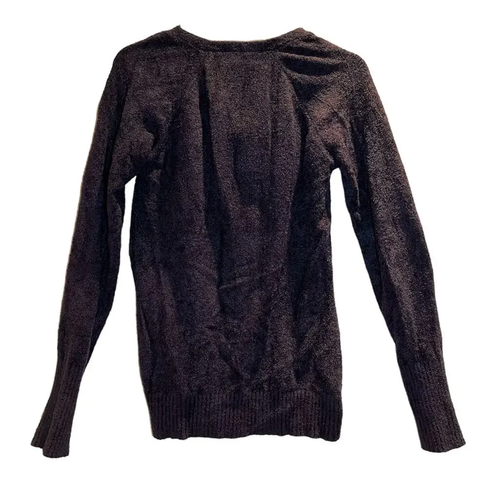 Athleta Cuddle Up Cozy Sweater Cowl Neck Long Sleeve Pullover Soft Knit Black - Picture 4 of 6